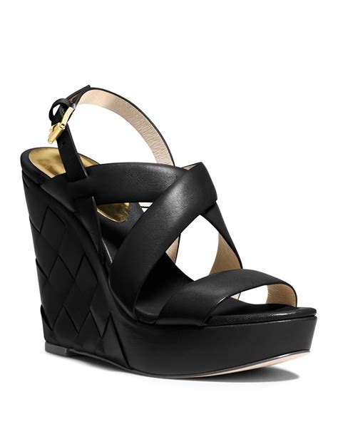 michael kors womens wedges|Michael Kors black wedge booties.